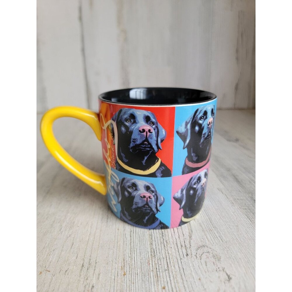 Paw pallets‎ black lab mug home decor cup dog collar kitchen